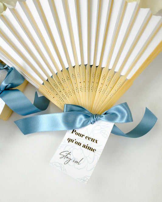 Etiquette Lara - pour Eventail (éventail non inclus) - Cadeaux d'invités - Luxe Carterie Studio