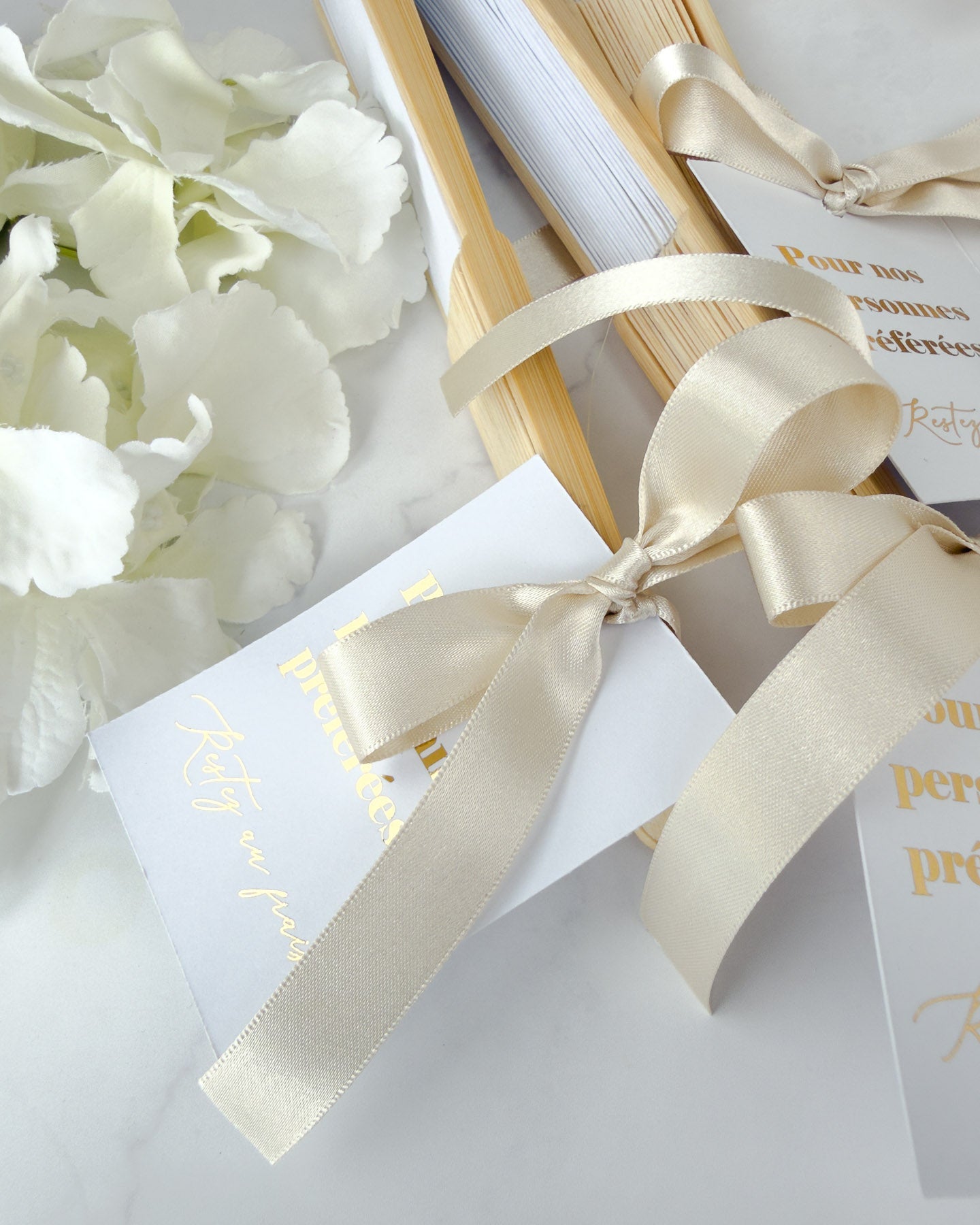 Etiquette Louisa - pour Eventail (éventail non inclus) - Cadeaux d'invités - Luxe Carterie Studio