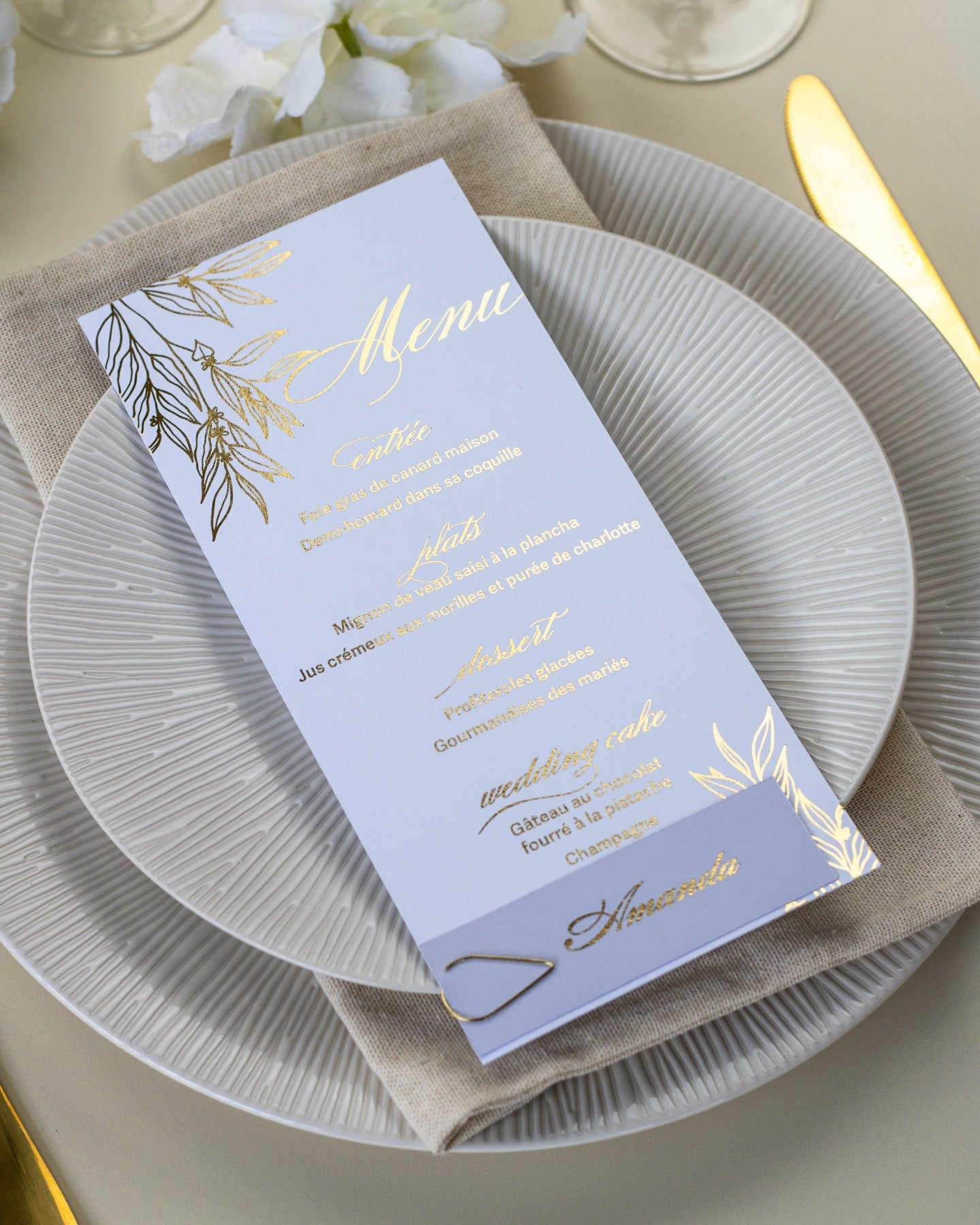 Eva - menu & marque - place - Menu - Luxe Carterie Studio