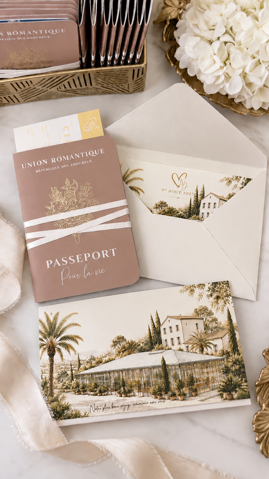 Faire-part Passeport (4 pages) - Création sur-mesure