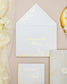 "Félicie" - Faire-part de mariage chic, élégant et romantique avec dorure or - Wedding stationery - Création Luxe Carterie Studio