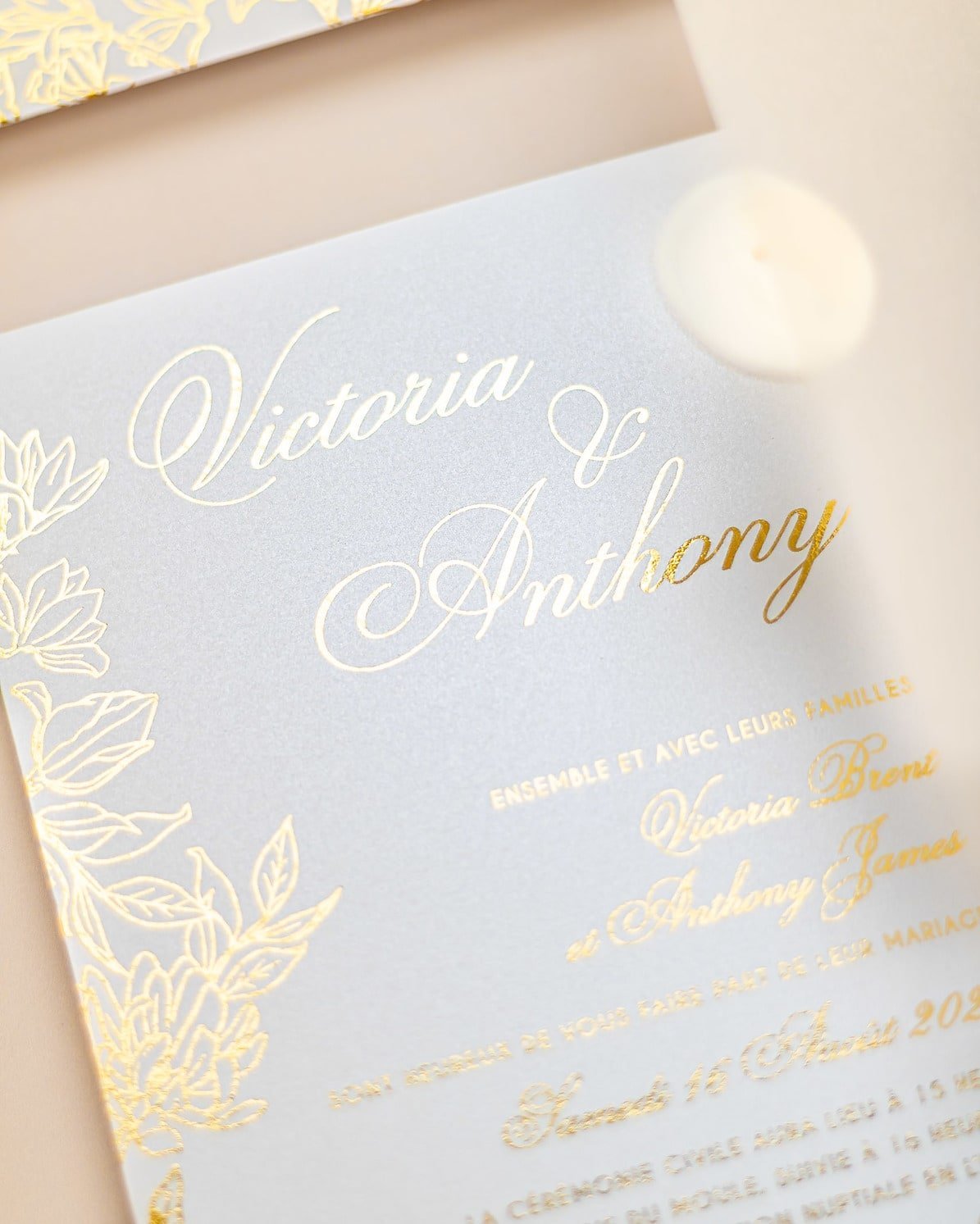 Félicie - Echantillon - Faire - part - Luxe Carterie Studio