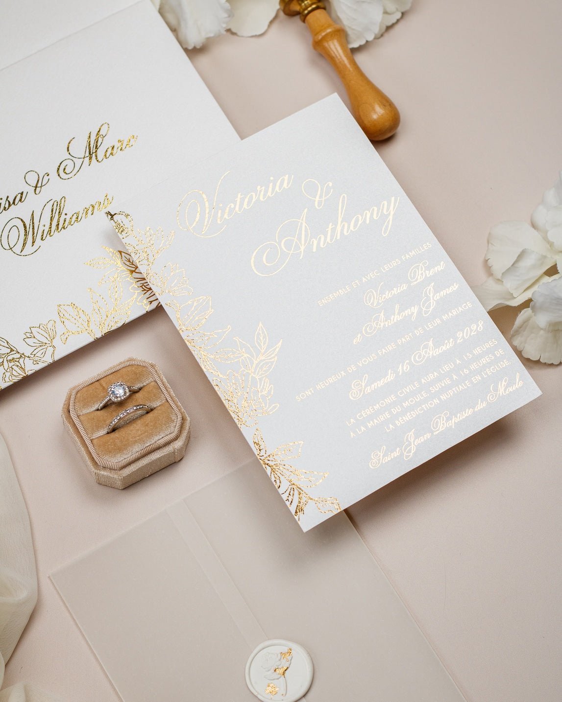 Félicie - Echantillon - Faire - part - Luxe Carterie Studio