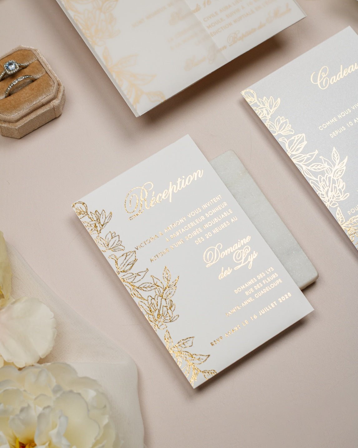 Félicie - Echantillon - Faire - part - Luxe Carterie Studio