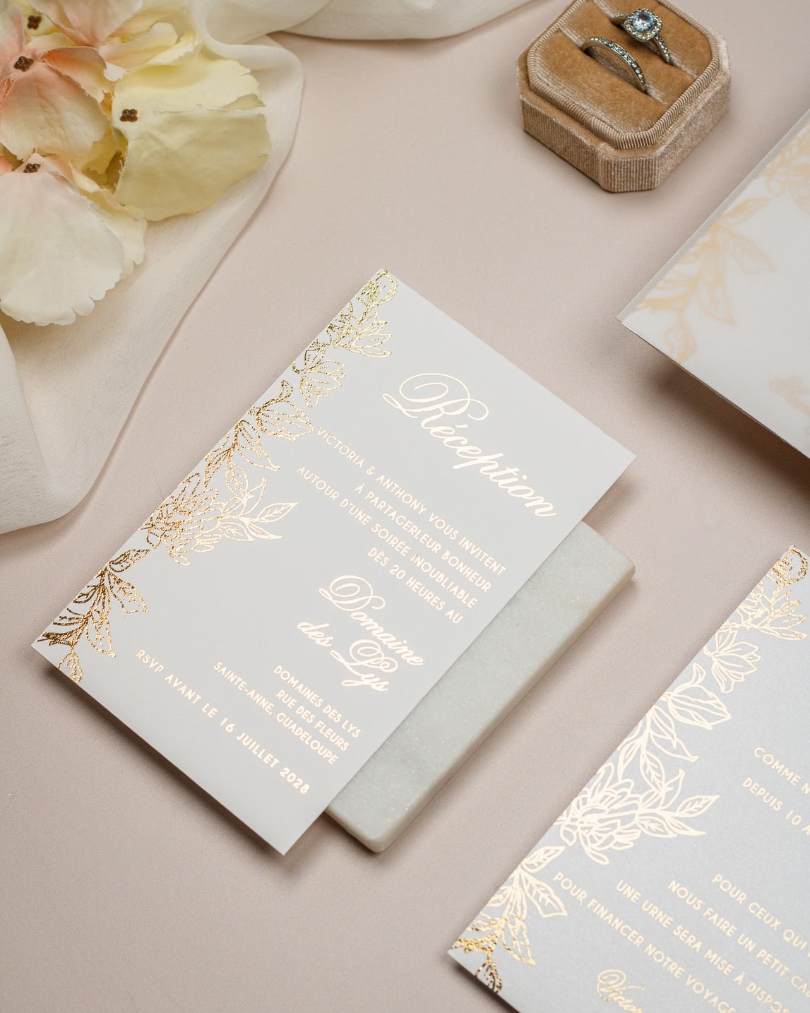 Félicie - Echantillon - Faire - part - Luxe Carterie Studio