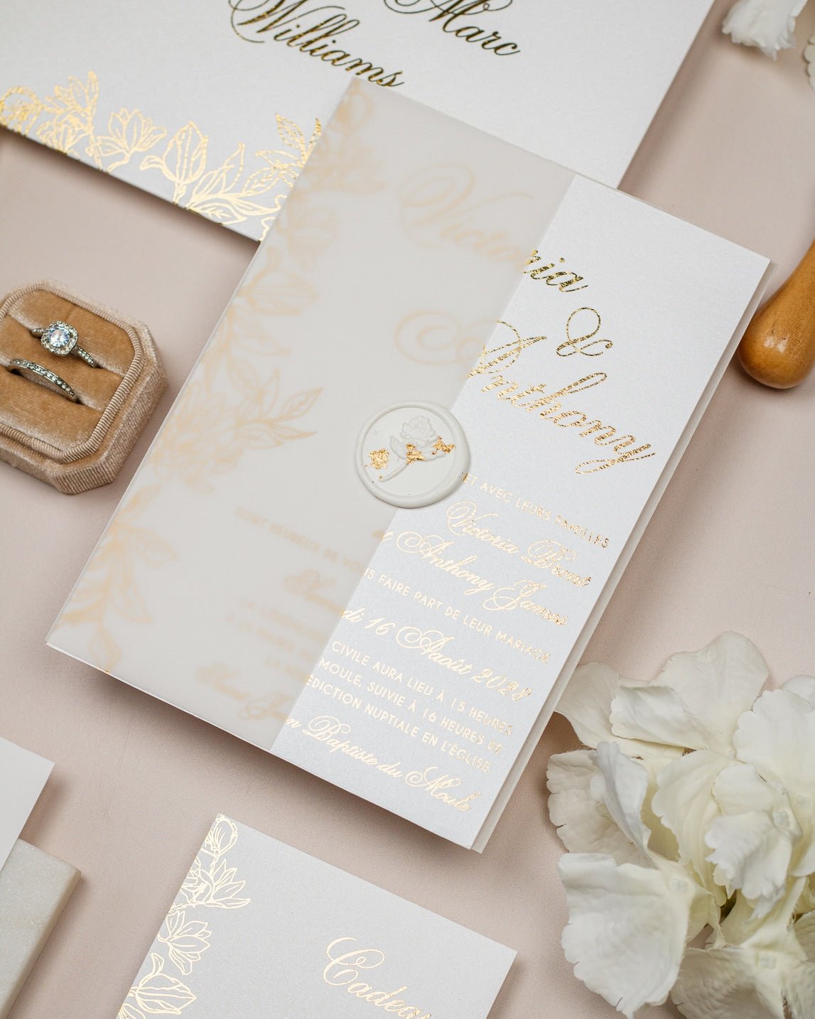 Félicie - Echantillon - Faire - part - Luxe Carterie Studio