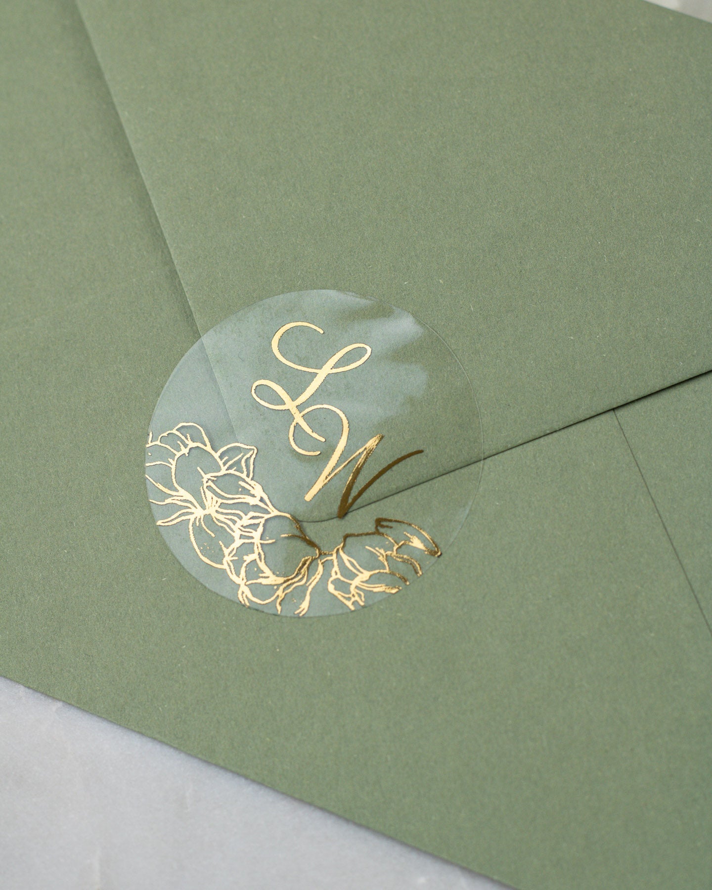 Flora - Sticker (lot de 15) - Stickers étiquettes - 4 cm - Lot de 15 - Luxe Carterie Studio
