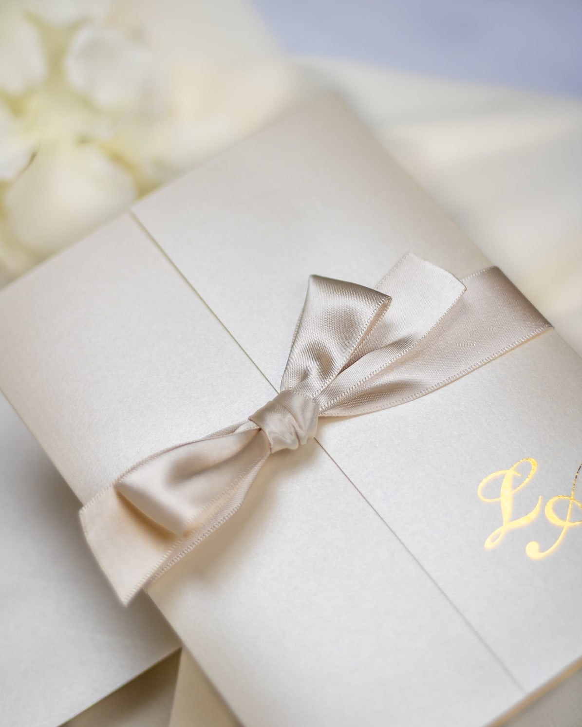 "Frany" - Faire-part de mariage chic, élégant et romantique avec dorure or - Wedding stationery - Création Luxe Carterie Studio