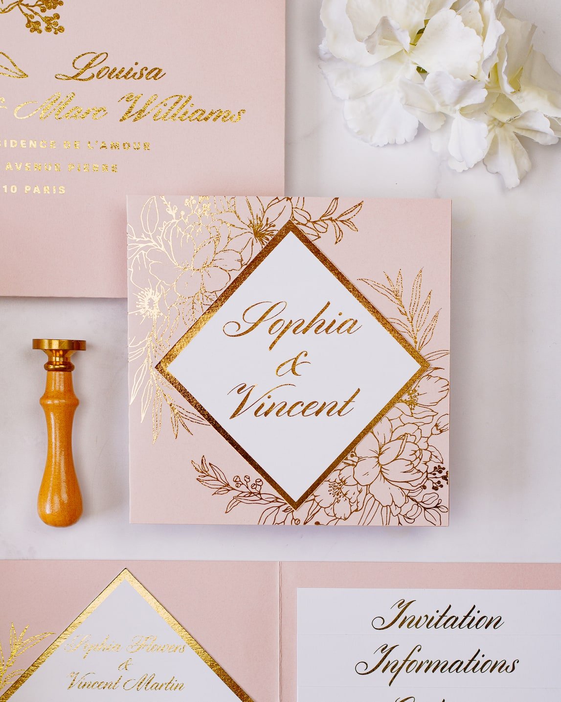 Gabriella - Echantillon - Faire - part - Luxe Carterie Studio
