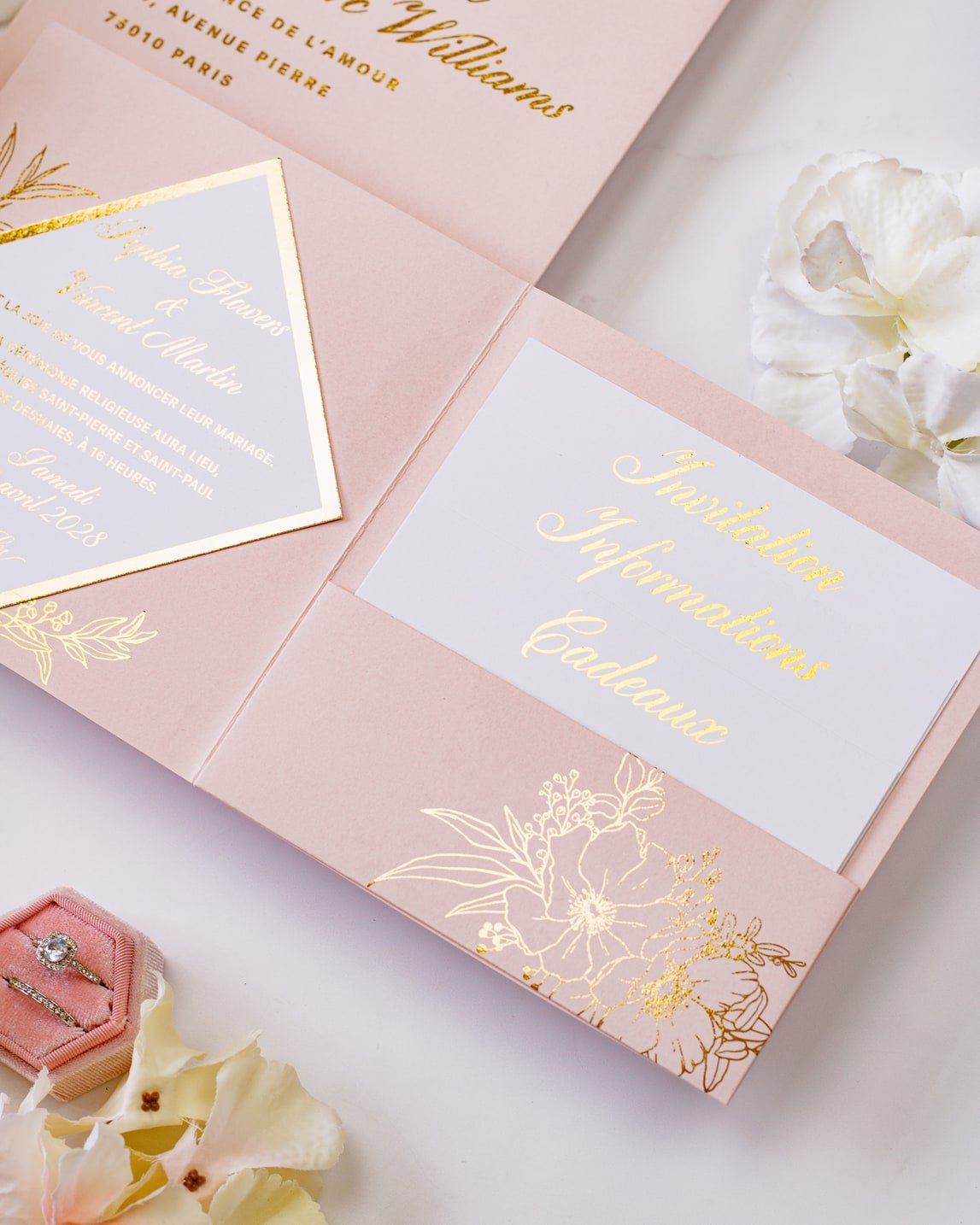 Gabriella - Echantillon - Faire - part - Luxe Carterie Studio