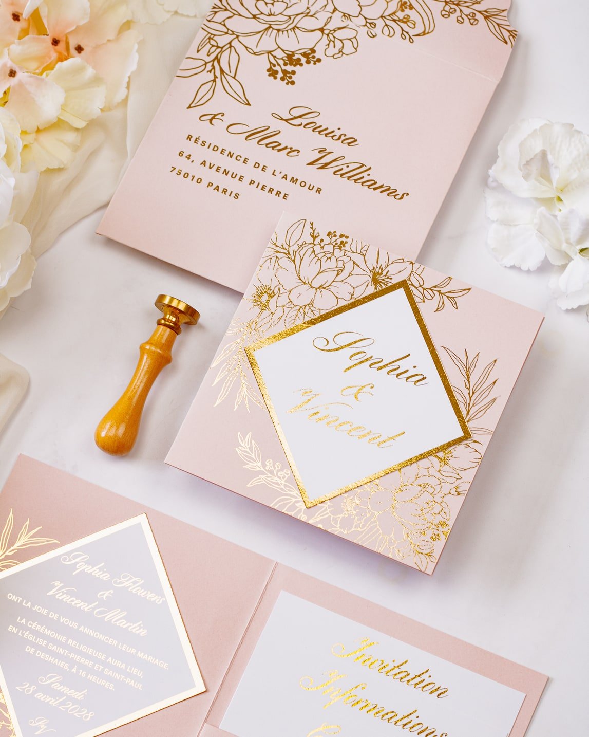 Gabriella - Echantillon - Faire - part - Luxe Carterie Studio