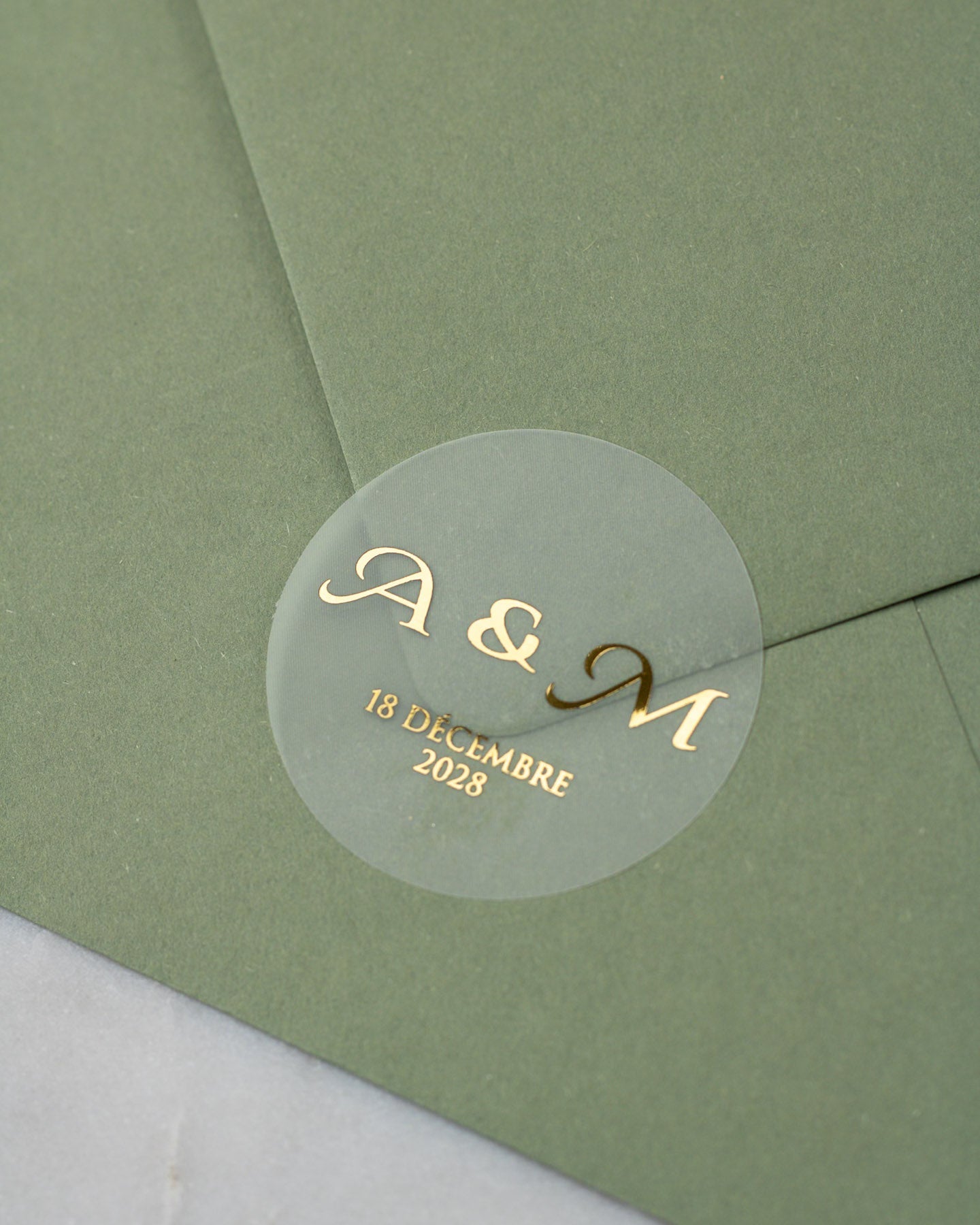 Gina - Sticker (lot de 15) - Stickers étiquettes - 4 cm - Lot de 15 - Luxe Carterie Studio