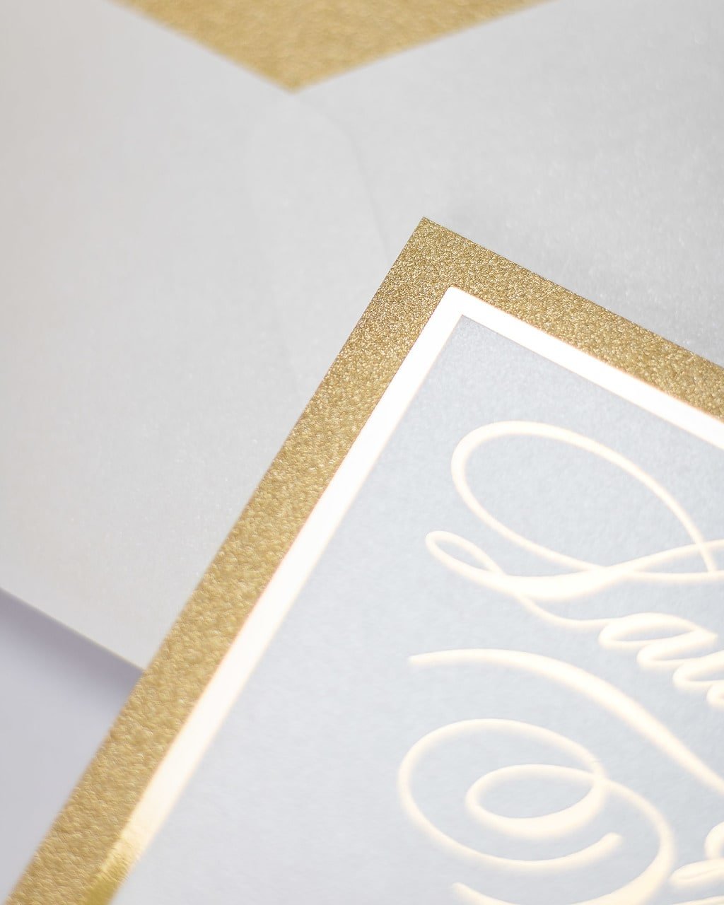 "Glamour" - Faire-part de mariage chic, élégant et romantique avec dorure or - Wedding stationery - Création Luxe Carterie Studio