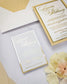 "Glamour" - Faire-part de mariage chic, élégant et romantique avec dorure or - Wedding stationery - Création Luxe Carterie Studio