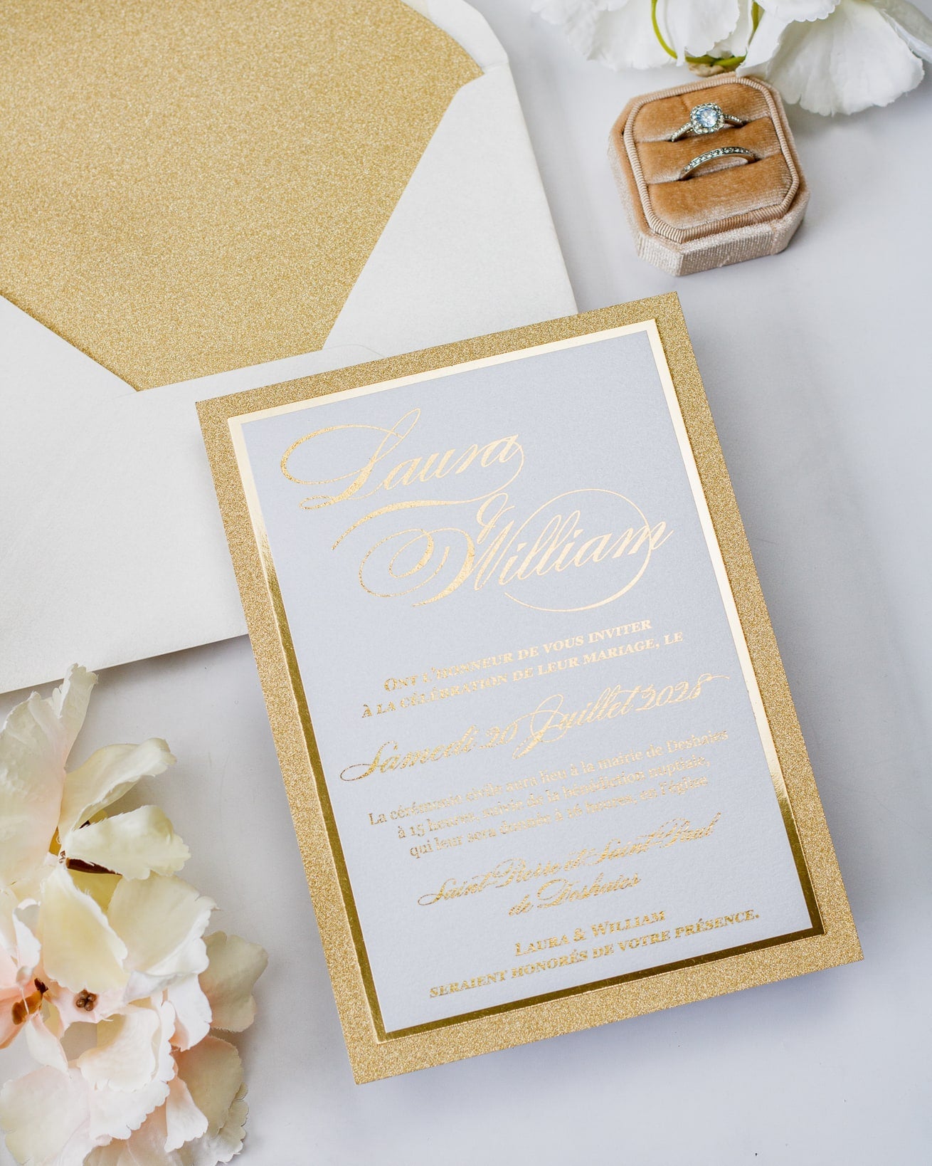 Glamour - Echantillon - Faire - part - Luxe Carterie Studio