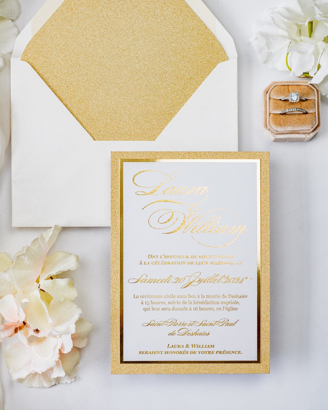Glamour - Echantillon - Faire - part - Luxe Carterie Studio