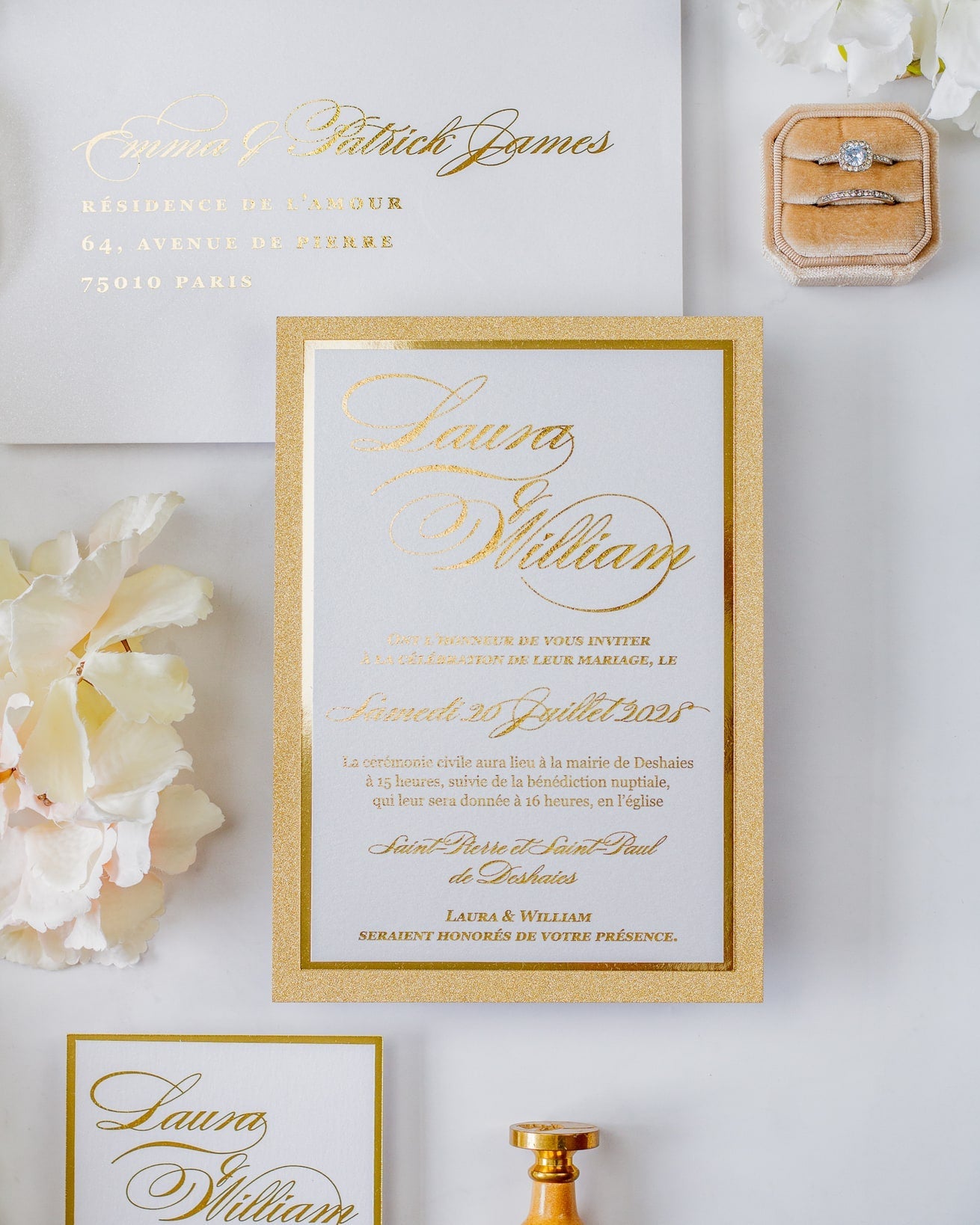 Glamour - Echantillon - Faire - part - Luxe Carterie Studio