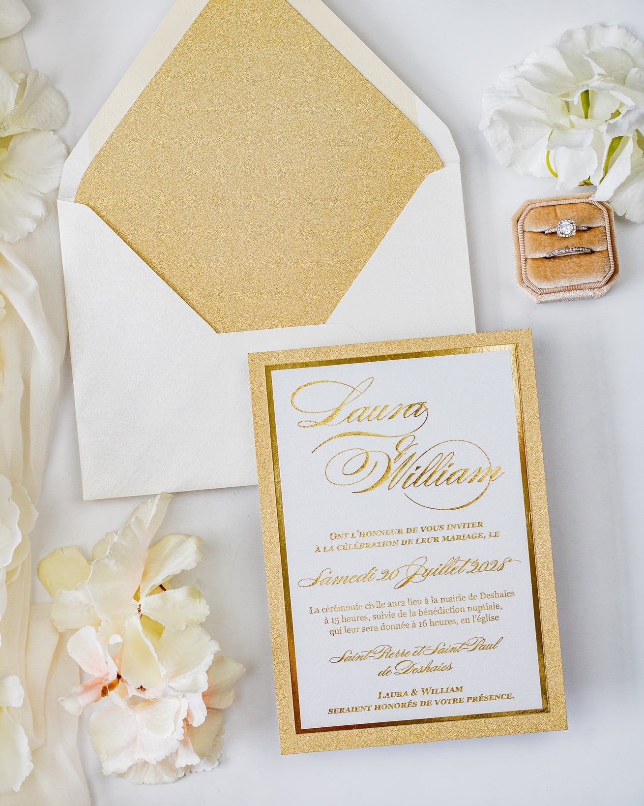 Glamour - Echantillon - Faire - part - Luxe Carterie Studio
