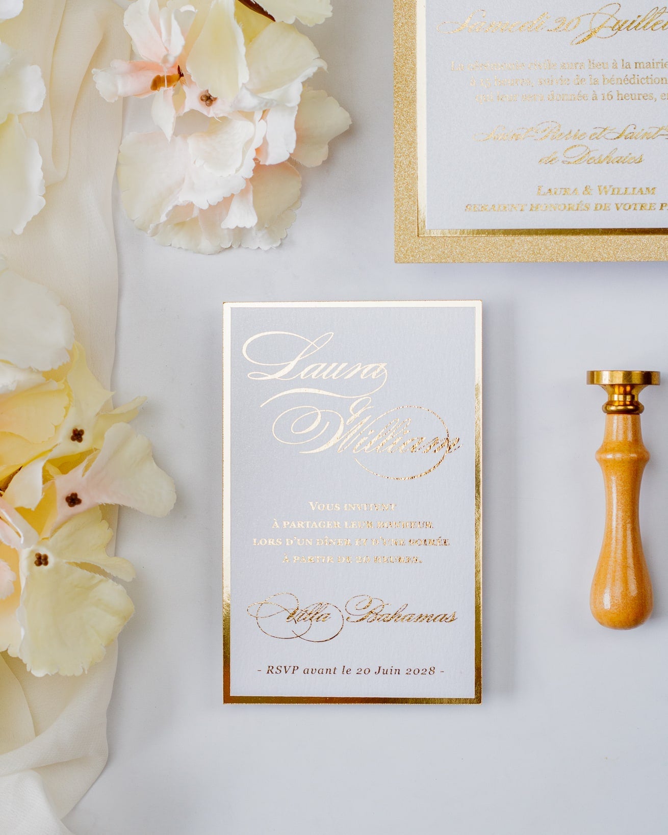 Glamour - Echantillon - Faire - part - Luxe Carterie Studio