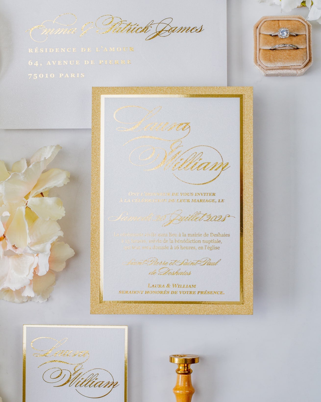 Glamour - Echantillon - Faire - part - Luxe Carterie Studio