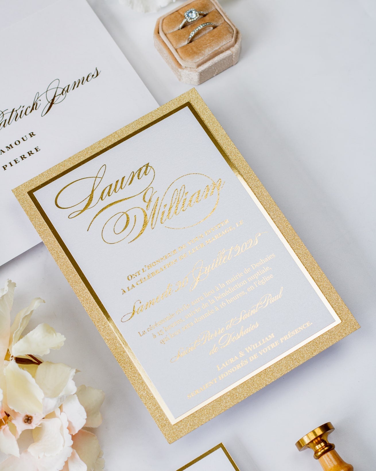 Glamour - Echantillon - Faire - part - Luxe Carterie Studio
