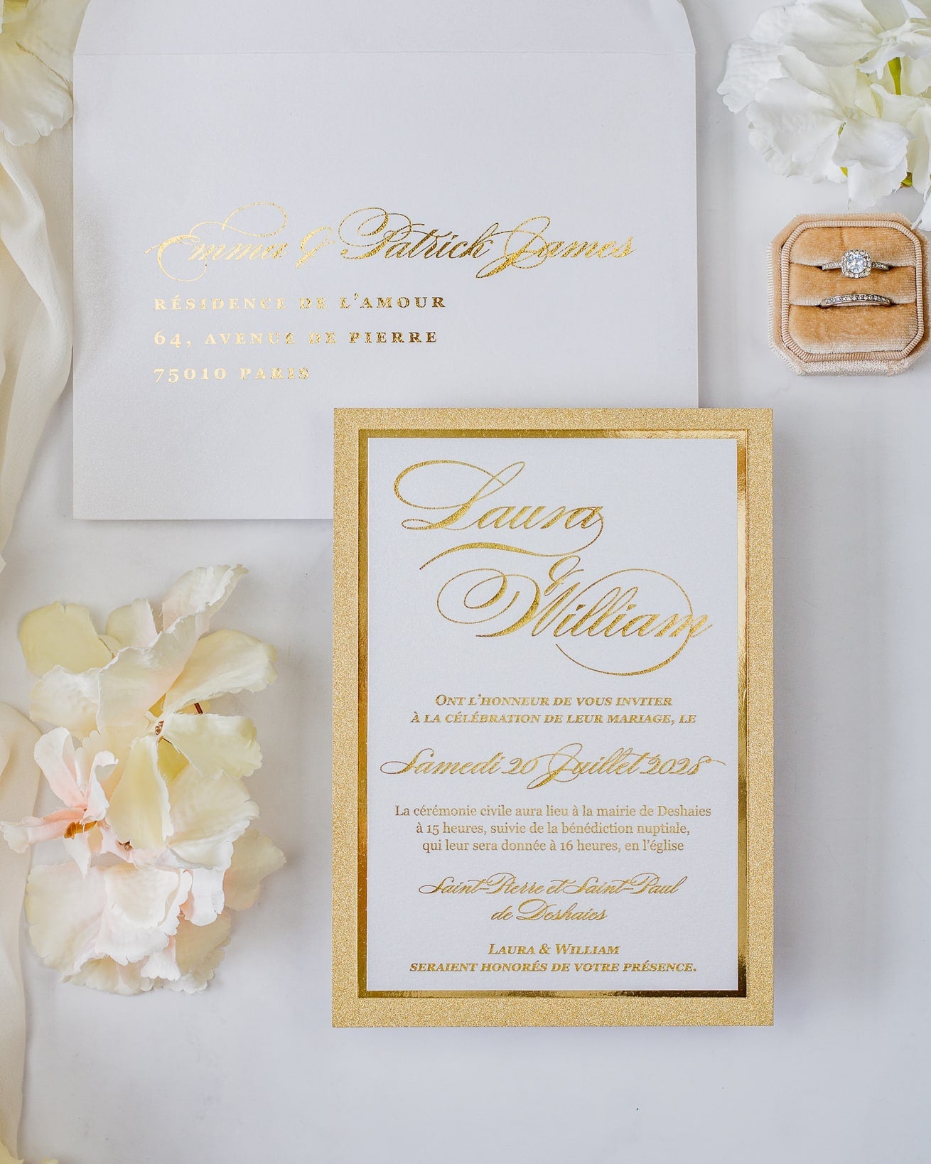 Glamour - Echantillon - Faire - part - Luxe Carterie Studio