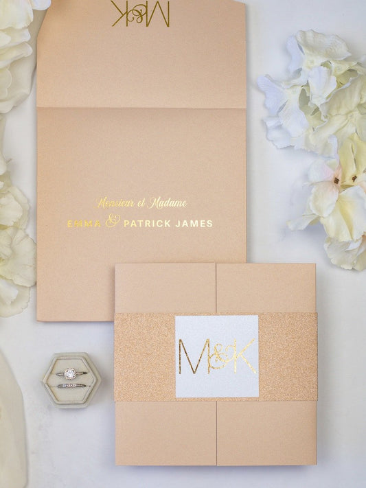 Glitter - Faire - part - Faire - part seul - Sans enveloppe - Luxe Carterie Studio