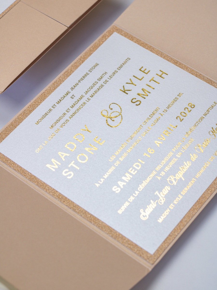 Glitter - Faire - part - Faire - part seul - Sans enveloppe - Luxe Carterie Studio