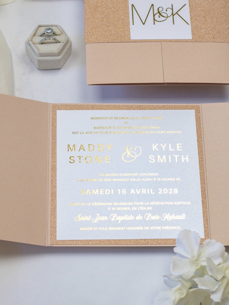 Glitter - Faire - part - Faire - part seul - Sans enveloppe - Luxe Carterie Studio