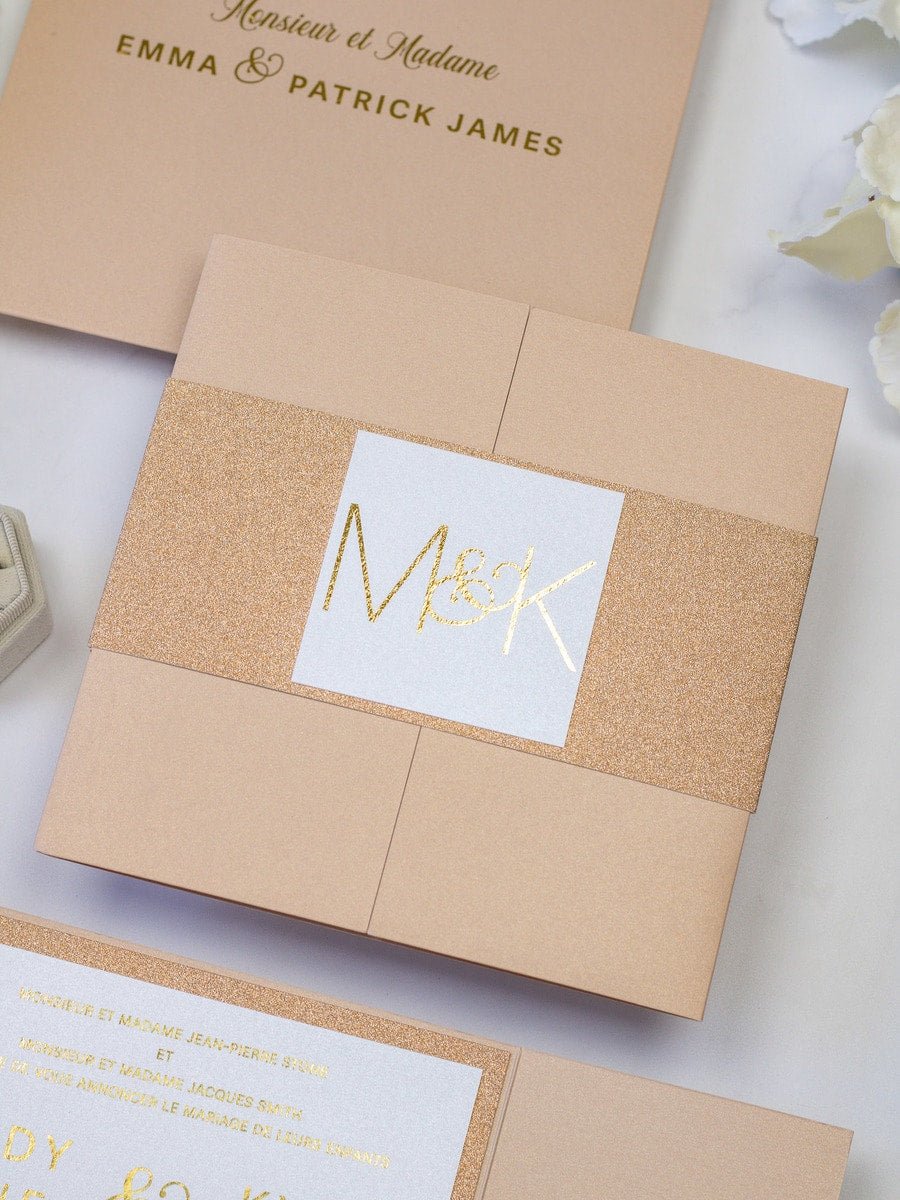Glitter - Echantillon - Faire - part - Luxe Carterie Studio