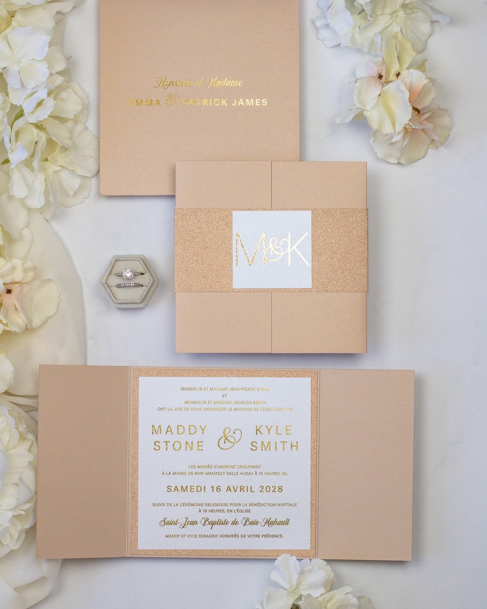 Glitter - Echantillon - Faire - part - Luxe Carterie Studio