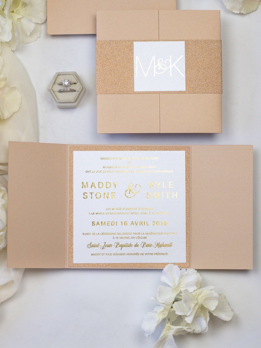 Glitter - Echantillon - Faire - part - Luxe Carterie Studio