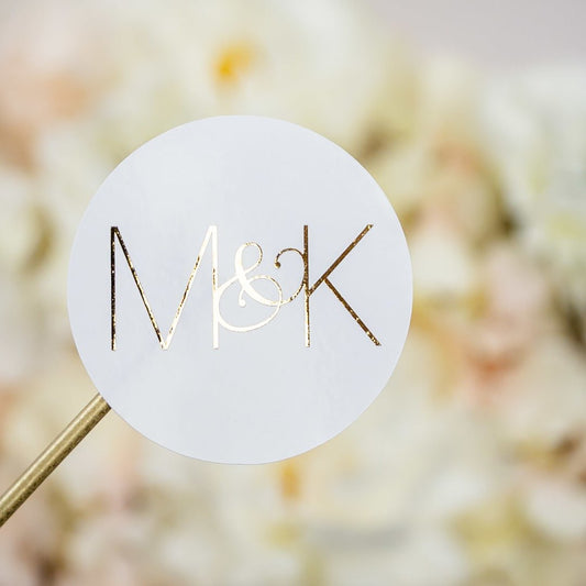 "Glitter - Sticker" - Faire-part de mariage chic, élégant et romantique avec dorure or - Wedding stationery - Création Luxe Carterie Studio