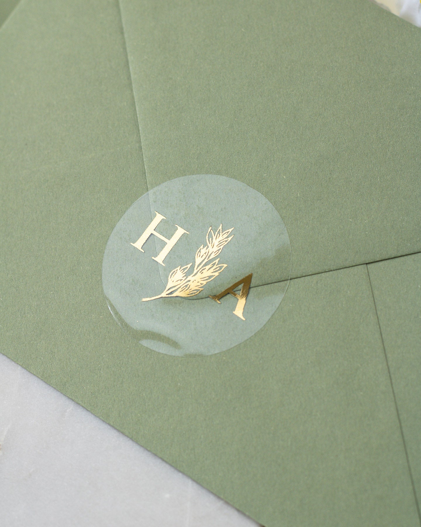 Gréta - Sticker (lot de 15) - Stickers étiquettes - 4 cm - Lot de 15 - Luxe Carterie Studio