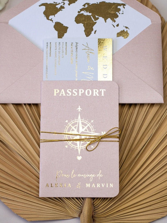 Hila - Passeport - Faire - part - Aucune enveloppe - Luxe Carterie Studio