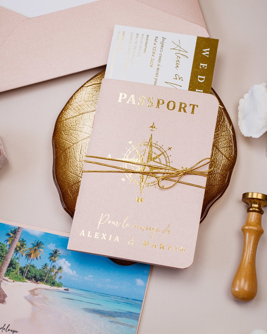 Hila - Passeport - Echantillon - Faire - part - Luxe Carterie Studio