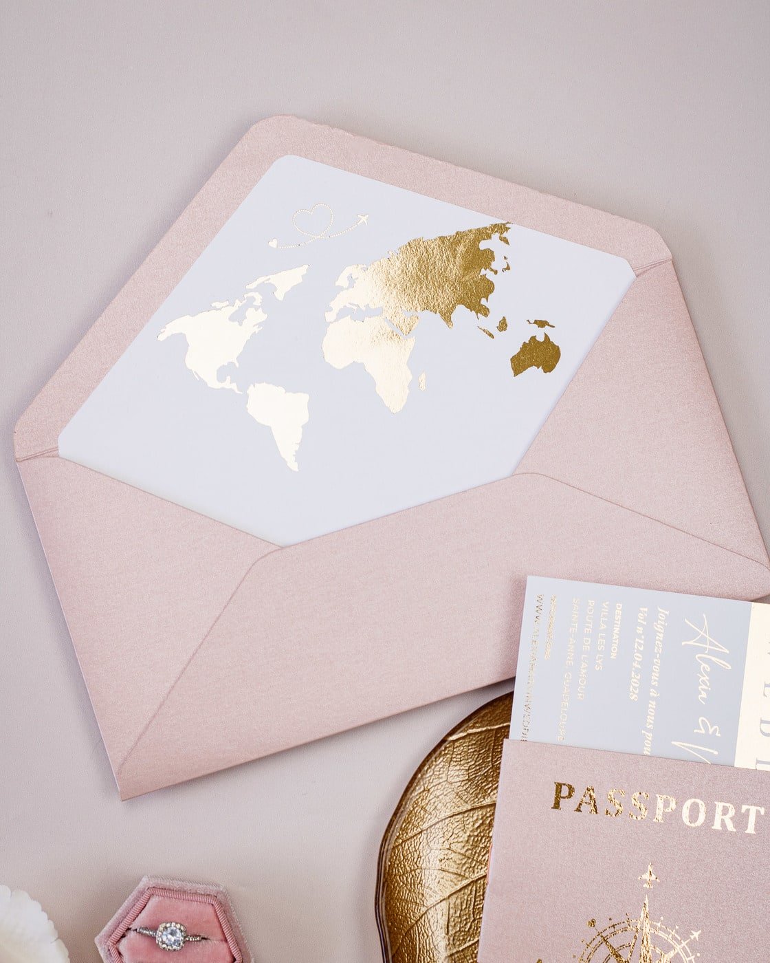Hila - Passeport - Echantillon - Faire - part - Luxe Carterie Studio