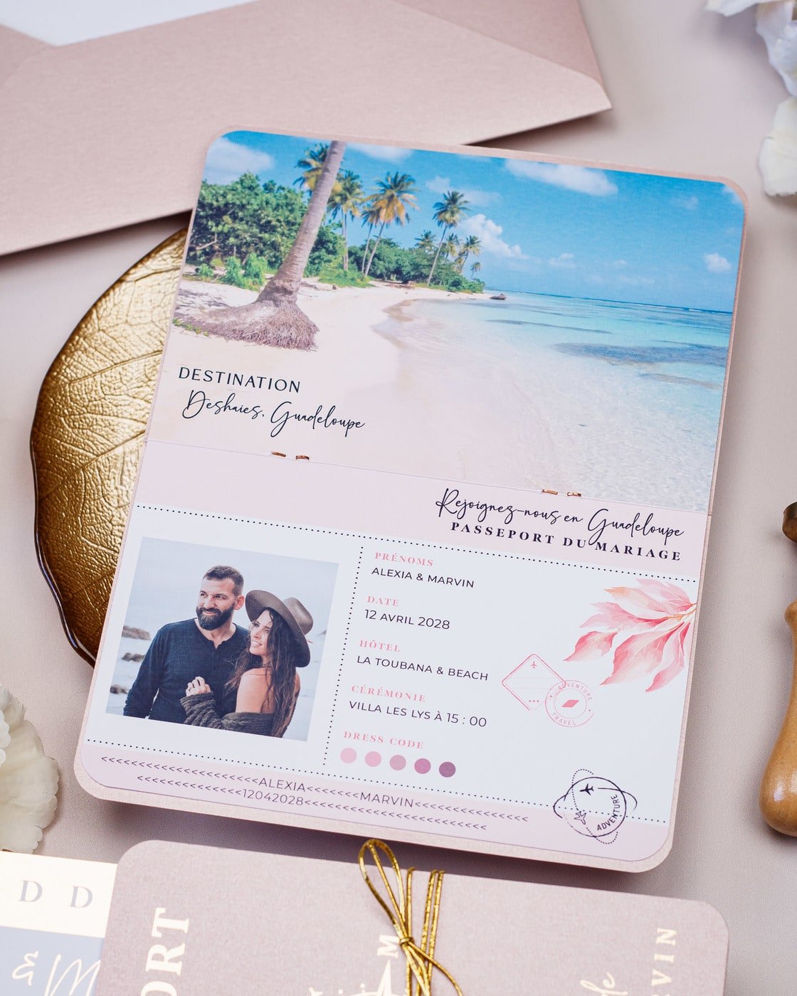 Hila - Passeport - Echantillon - Faire - part - Luxe Carterie Studio