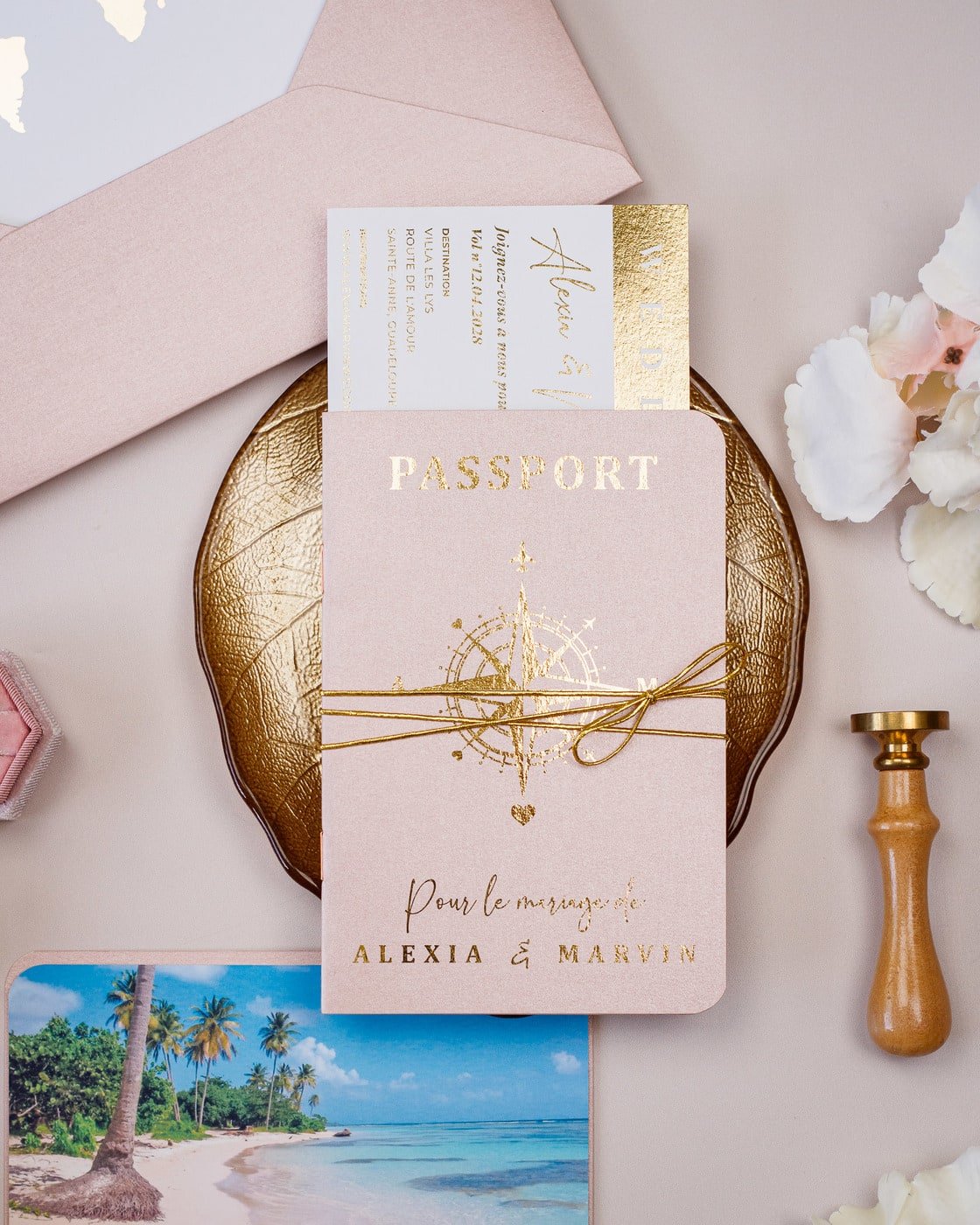 Hila - Passeport - Echantillon - Faire - part - Luxe Carterie Studio