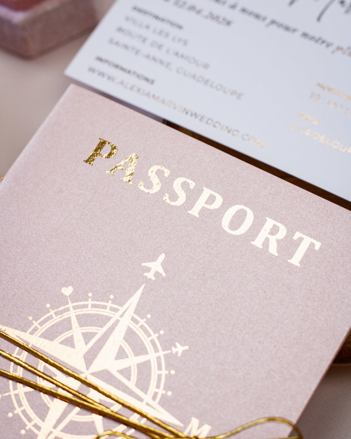 Hila - Passeport - Echantillon - Faire - part - Luxe Carterie Studio