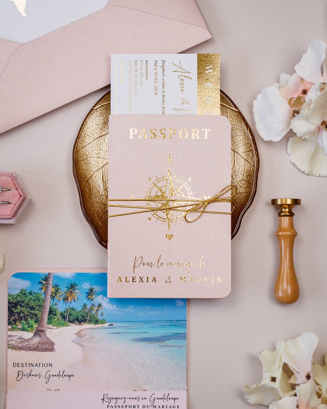 Hila - Passeport - Echantillon - Faire - part - Luxe Carterie Studio