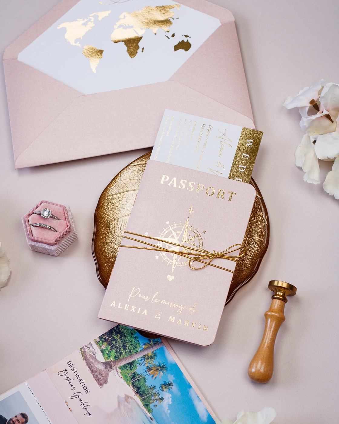 Hila - Passeport - Echantillon - Faire - part - Luxe Carterie Studio