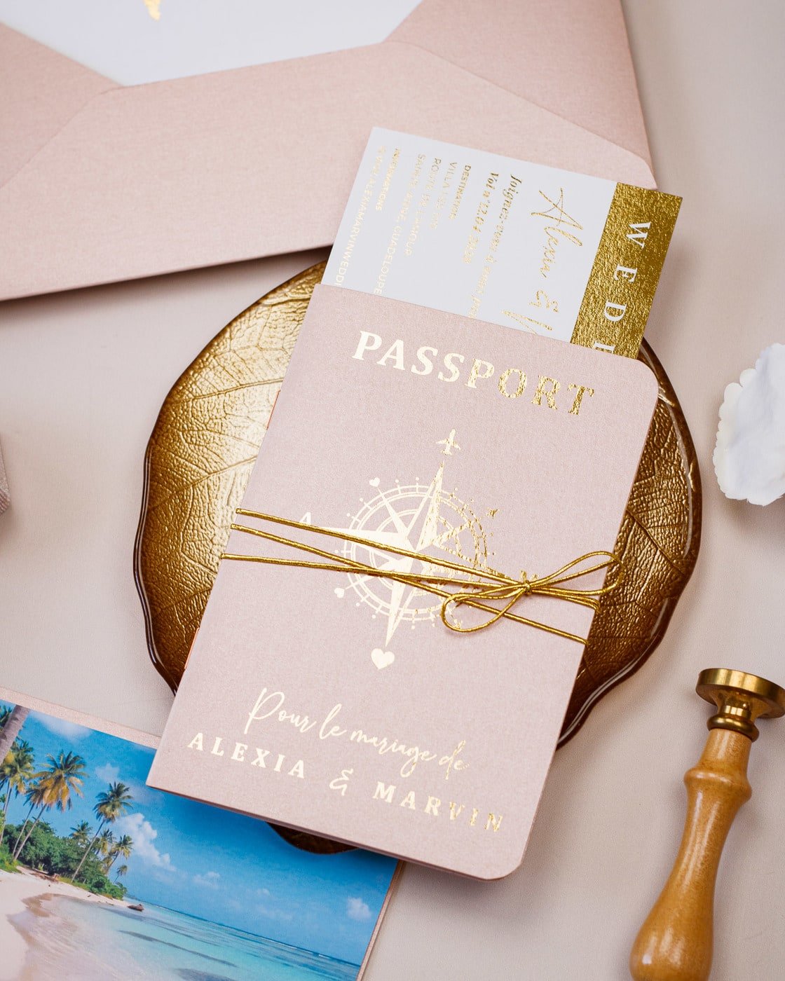 Hila - Passeport - Echantillon - Faire - part - Luxe Carterie Studio