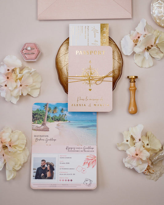 Hila - Passeport - Echantillon - Faire - part - Luxe Carterie Studio