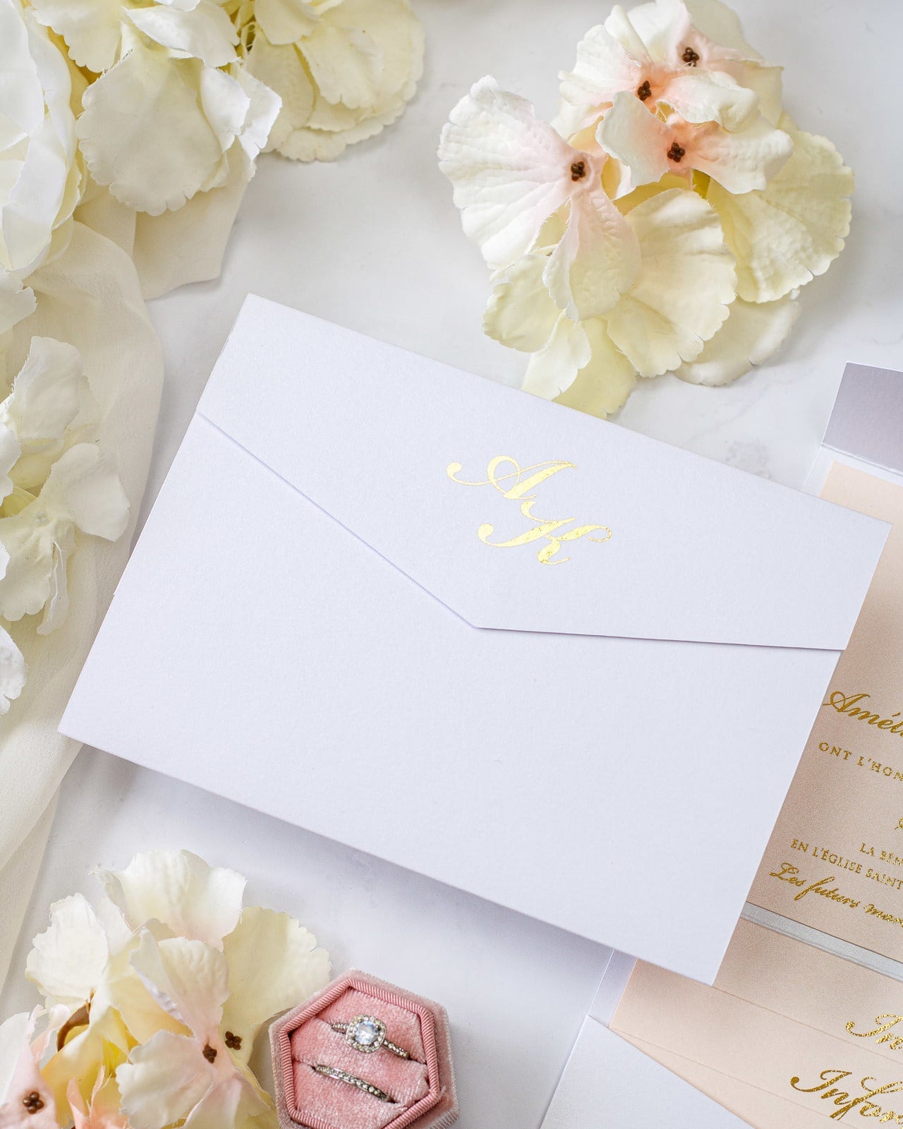 Hope - Faire - part - Faire - part + 2 cartons (Invitation / Informations / RSVP / Programme ou autre) - Sans enveloppe - Luxe Carterie Studio