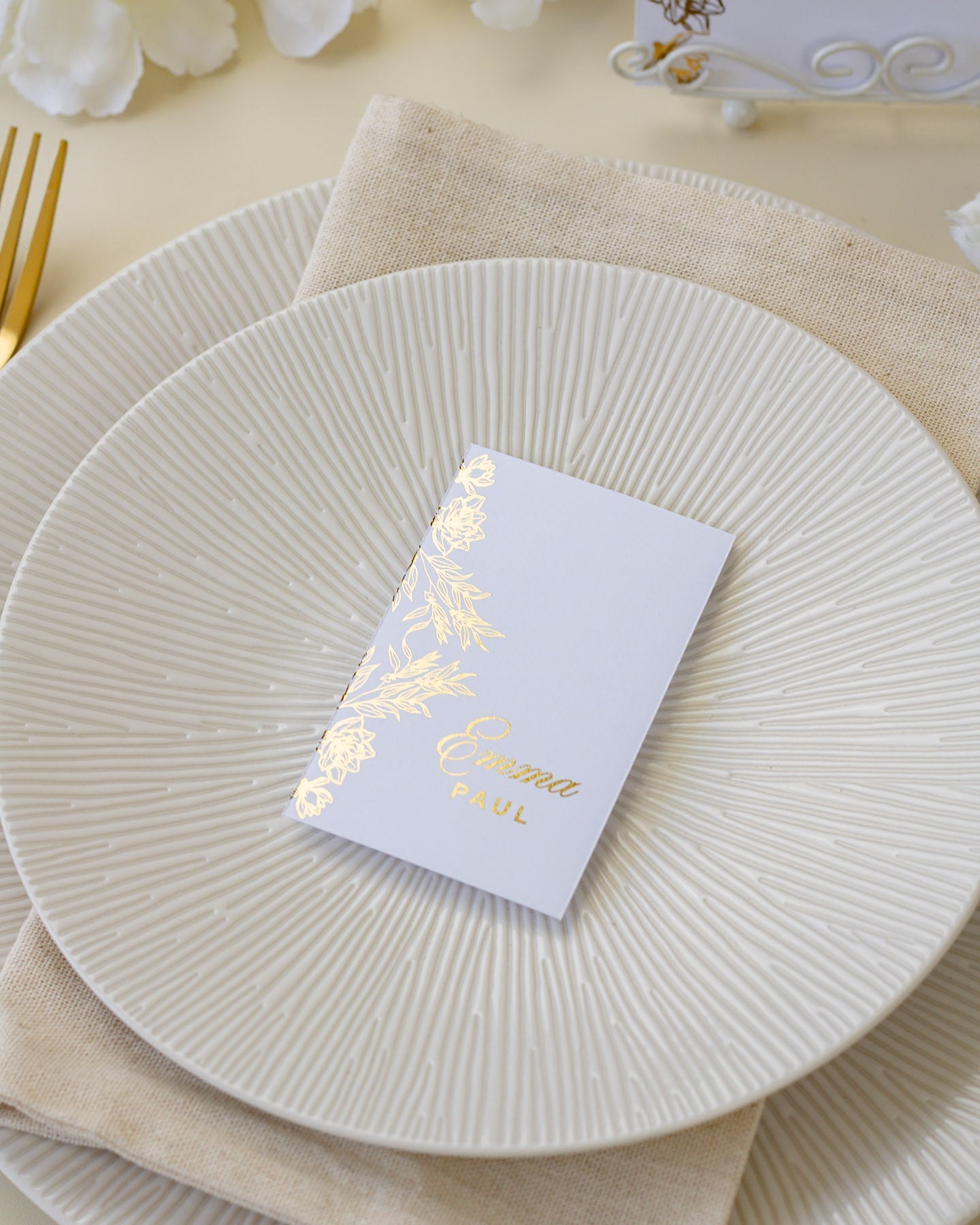 Hortensia - Marque - place - Marque - place - Luxe Carterie Studio