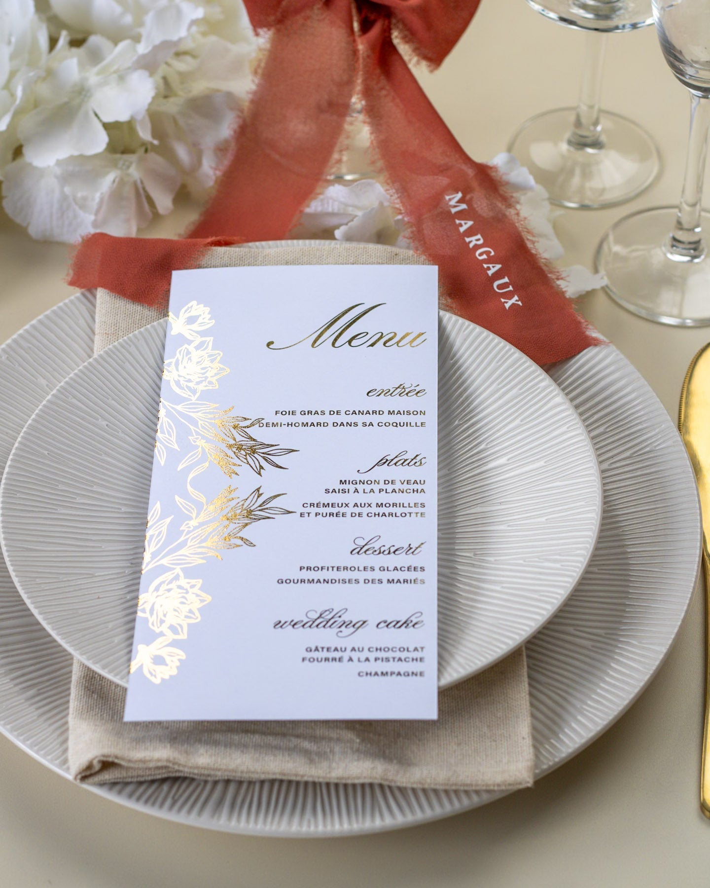 Hortensia - Menu - Menu - Luxe Carterie Studio