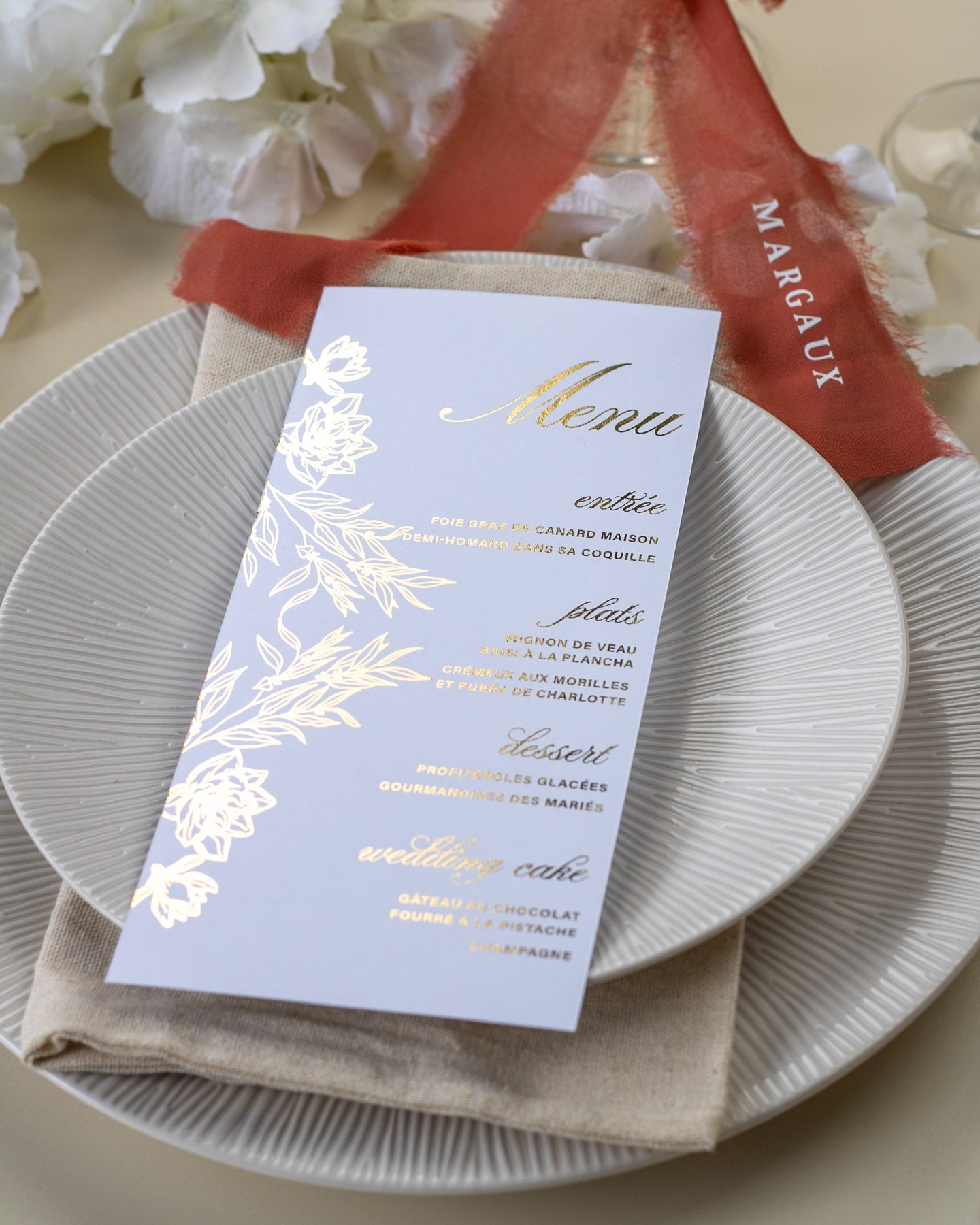Hortensia - Menu - Menu - Luxe Carterie Studio