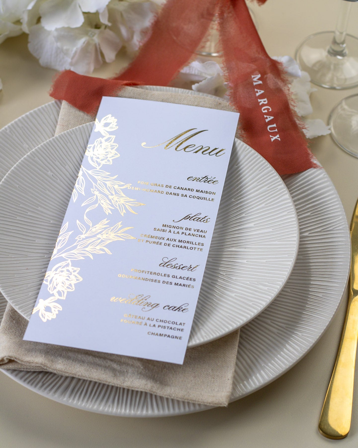 Hortensia - Menu - Menu - Luxe Carterie Studio