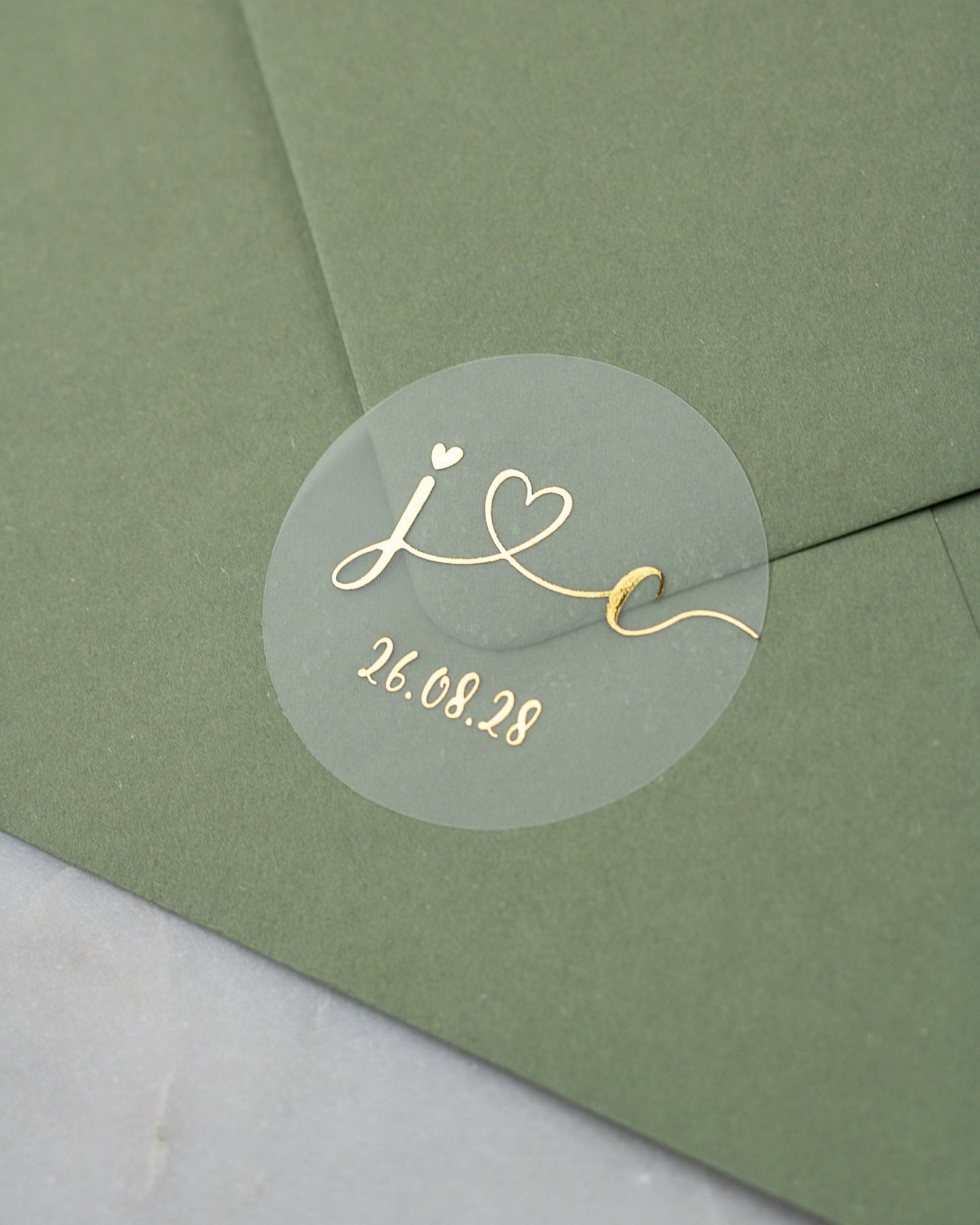 Ida - Sticker (lot de 15) - Stickers étiquettes - 4 cm - Lot de 15 - Luxe Carterie Studio